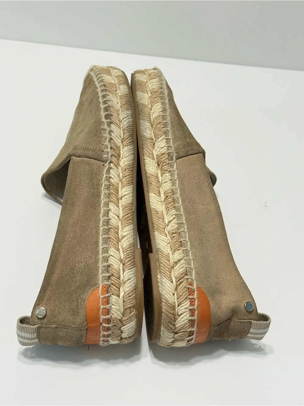 Rag & Bone Suede Leather Flats Espadrille Slip-On Tan Neutral Women Size 7